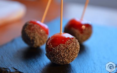 Tomates cerises façon pomme d’amour au pavot