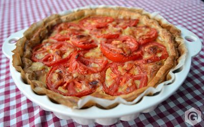 Tarte à la tomate et à la moutarde