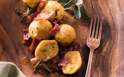 Canederli aux amandes et jambon de Parme