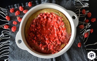 Tarte briochée aux pralines roses