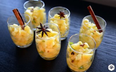 Verrines d’ananas aux épices