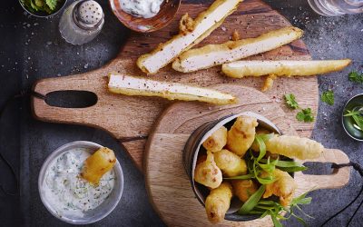 Asperges blanches façon « Fish & Chips »
