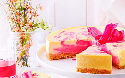 Cheesecake à la rhubarbe