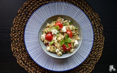 Salade de quinoa, feta et menthe