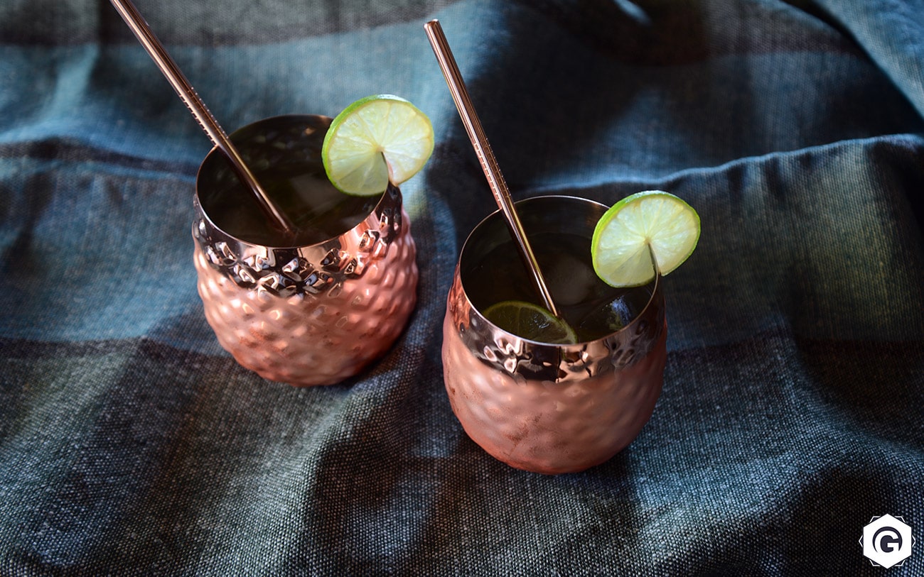 Verrerie pour cocktails : les timbales Moscow mule en cuivre