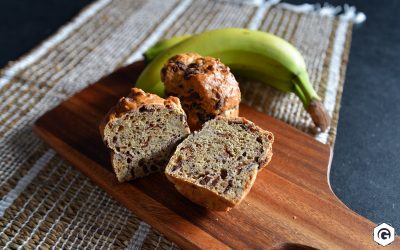 Cake chocolat banane (sans matière grasse, ni sucre)