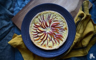 Tarte aux pêches-nectarines