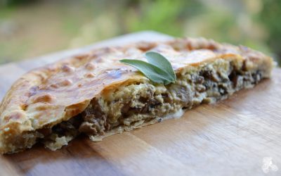 Tourte au veau, champignons et sauge