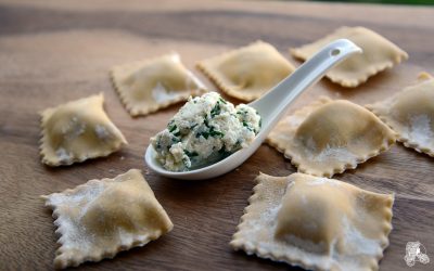 Ravioles à la Brousse et à la ciboulette