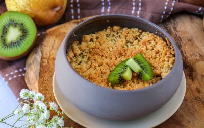 Crumble kiwi, poire et pomme