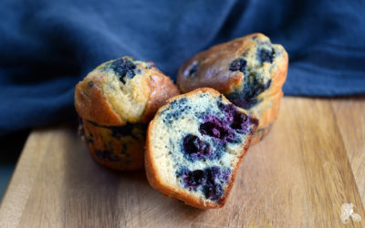 Muffins au yaourt et myrtilles