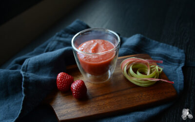 Compote fraise, rhubarbe et pomme