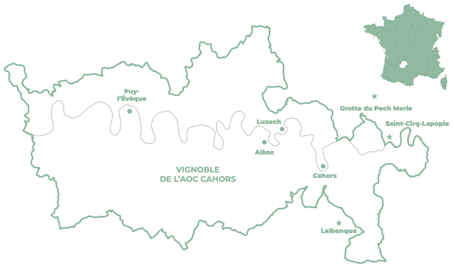 Carte AOC Cahors